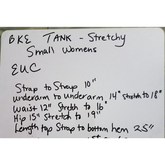 BKE Women's Small Tank Stretchy Blue Zig-Zag - Picture 10 of 10